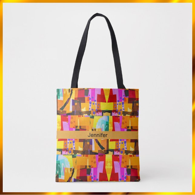 Colourful Modern Abstract Art Pattern Tote Bag (Creator Uploaded)