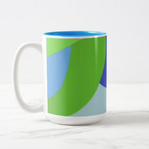 colourful modern abstract art Two-Tone coffee mug