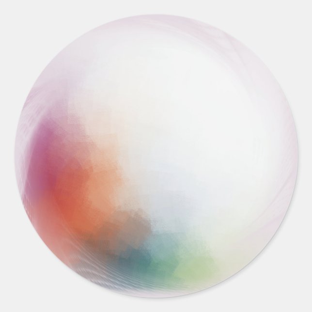 Colourful Modern Abstract Blank Template Custom Classic Round Sticker (Front)