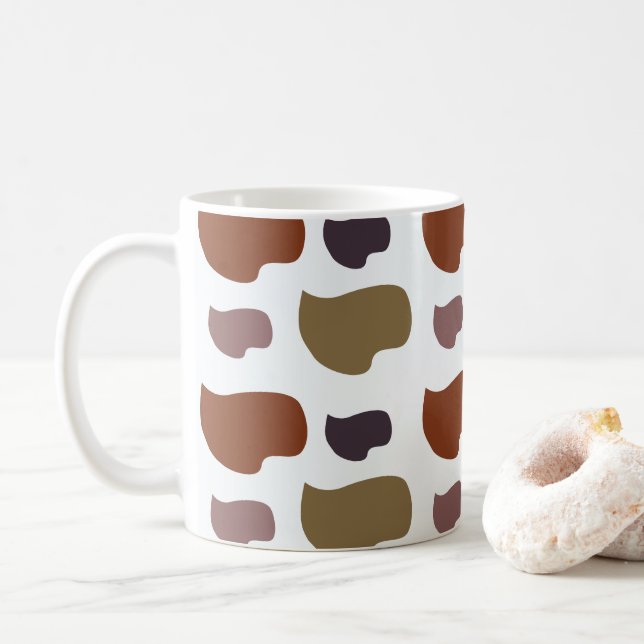 Colourful Modern Abstract  Coffee Mug (With Donut)