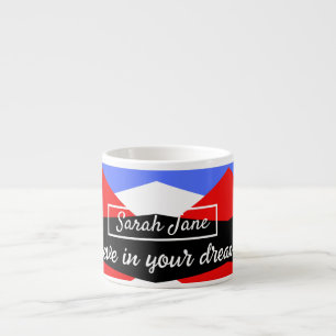Colourful Modern Abstract inspirational quote Espresso Cup