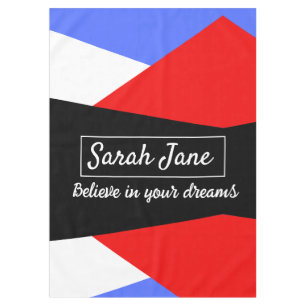 Colourful Modern Abstract   inspirational quote  Tablecloth