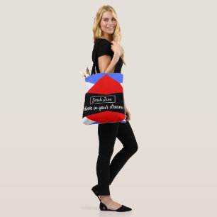 Colourful Modern Abstract inspirational quote Tote Bag