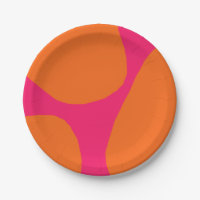 Colourful Modern Abstract Orange and Hot Pink Part