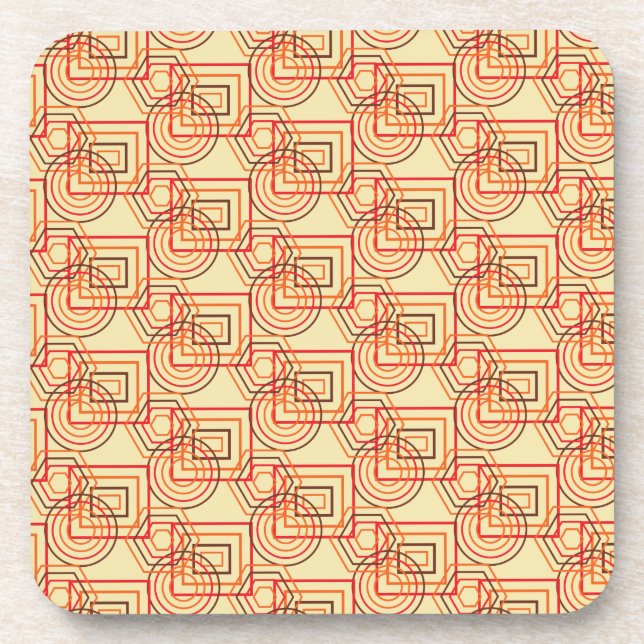 Colourful Modern Abstract Paint Splash Coaster (Front)