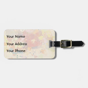 Colourful Modern Abstract Paint Splash Luggage Tag