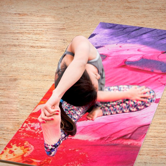 Colourful Modern Abstract Paint Yoga Mat (Creator Uploaded)