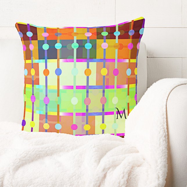 Colourful Modern Abstract Playful Design Pillow (Creator Uploaded)
