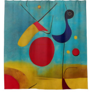 Colourful Modern Abstract Road Runner Shower Curtain