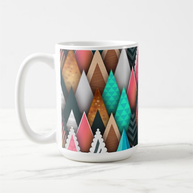 Colourful Modern Abstract Southwestern Coffee Mug (Left)