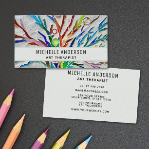Colourful Modern Art Therapist Business Card