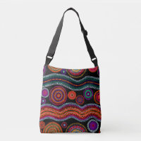 Colourful Modern Australian Dot Art Tribal Pattern