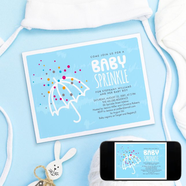 Colourful Modern Baby Sprinkle Invitation (Creator Uploaded)