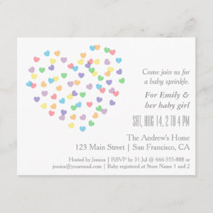 Colourful Modern Baby Sprinkle Invitations