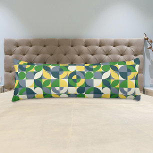 Colourful Modern Bauhaus Abstract Geometric Patter Body Cushion