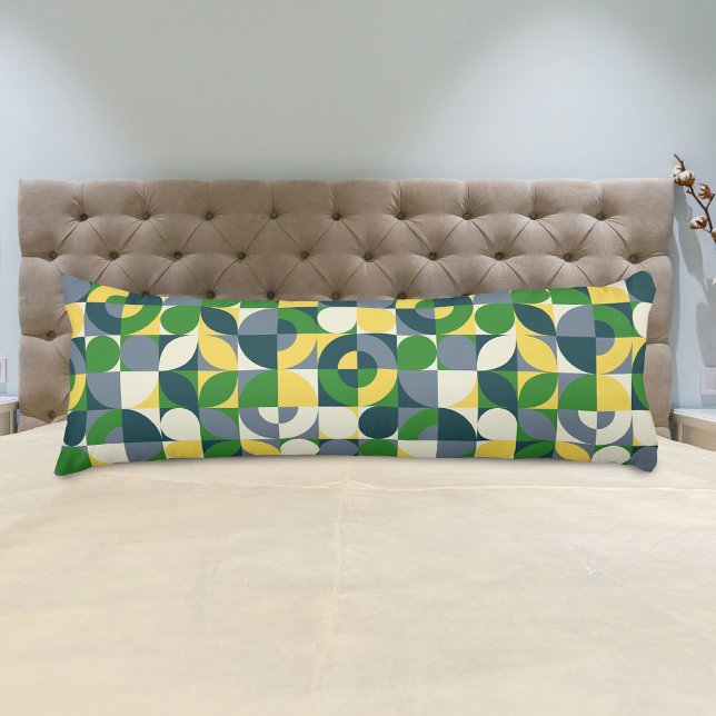 Colourful Modern Bauhaus Abstract Geometric Patter Body Cushion (Creator Uploaded)