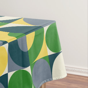 Colourful Modern Bauhaus Abstract Geometric Patter Tablecloth