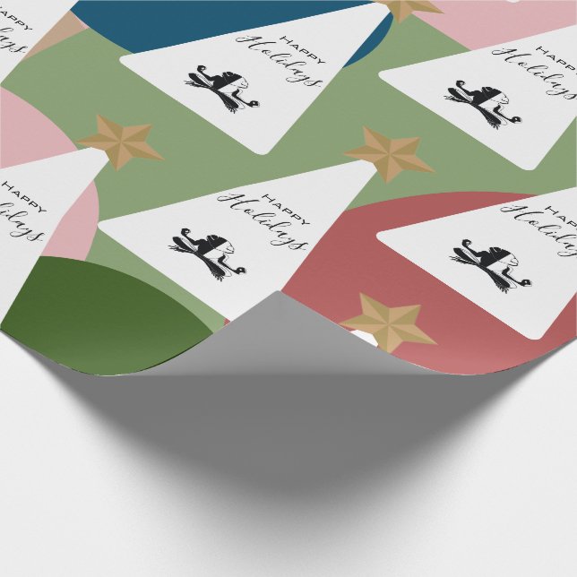 Colourful & Modern Business/Company Logo Holiday Wrapping Paper (Corner)