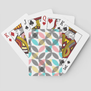 Colourful, modern, cheerful circular geometric playing cards