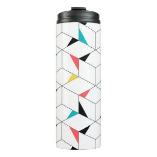 Colourful, modern, cheerful, trendy happy cubes thermal tumbler