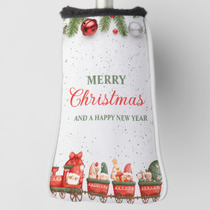 Colourful Modern Christmas Day Best Putter Golf Head Cover