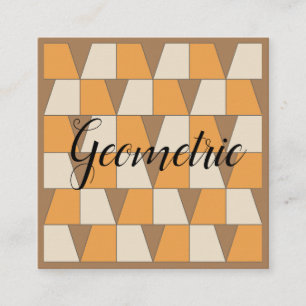 Colourful Modern Contemporary Geometric Pattern Square Business Card
