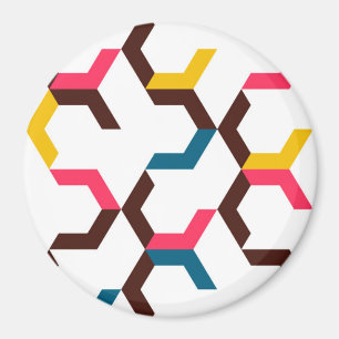 Colourful, modern, cool trendy chevron arrow magnet