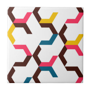 Colourful, modern, cool trendy chevron arrow shape tile