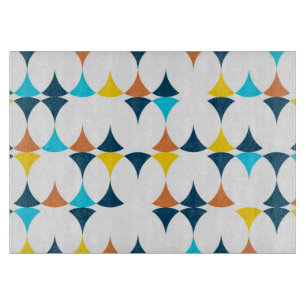 Colourful, modern, cool, trendy geometric shapes cutting board