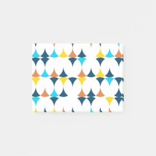 Colourful, modern, cool, trendy geometric shapes post-it notes