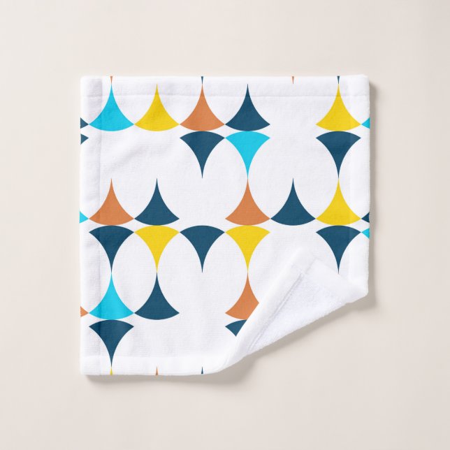 Colourful, modern, cool, trendy geometric shapes wash cloth (Wash Cloth)