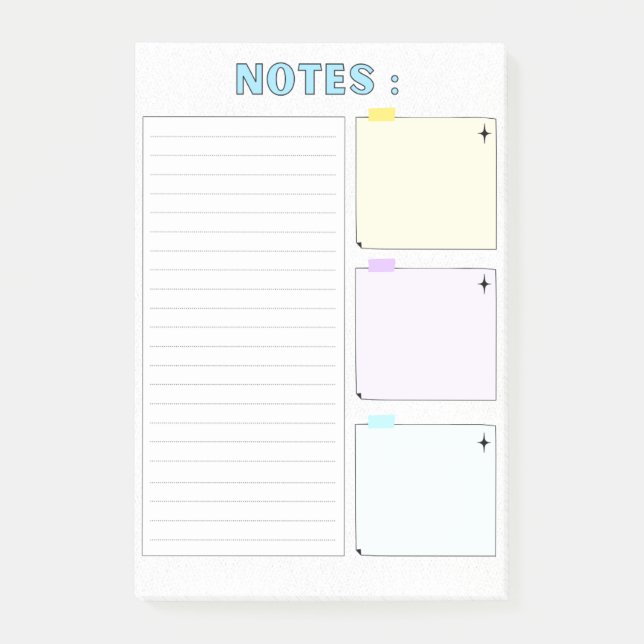 Colourful Modern Cute Paper Notes (Front)
