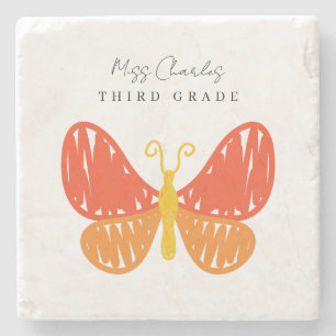Colourful Modern Cute Teacher Appreciation Gift Stone Coaster