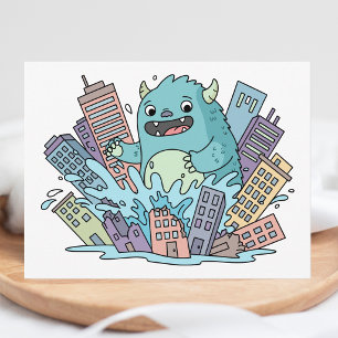 Colourful Modern Cute Trendy Whimsical We've Moved Postcard