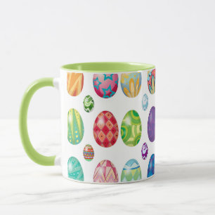 Colourful Modern Easter Eggs Pattern   Holidays Mug