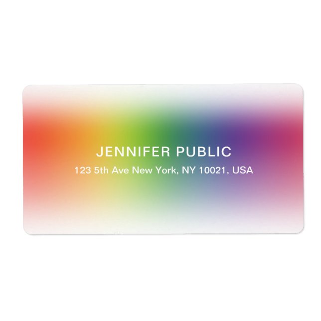 Colourful Modern Elegant Template Shipping Address (Front)