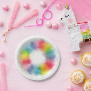 Colourful Modern Elegant Template Trendy Paper Plate