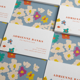 Colourful Modern Floral Business Card