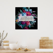 Colourful modern floral Christian gift Wall art