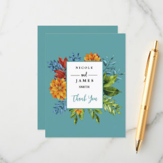 Colourful Modern Floral Enclosure Card