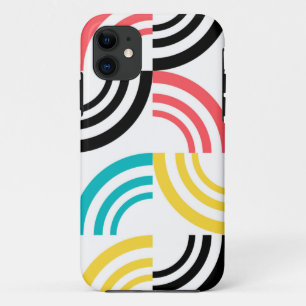 Colourful, modern, fun, cheerful geometric graphic iPhone 11 case
