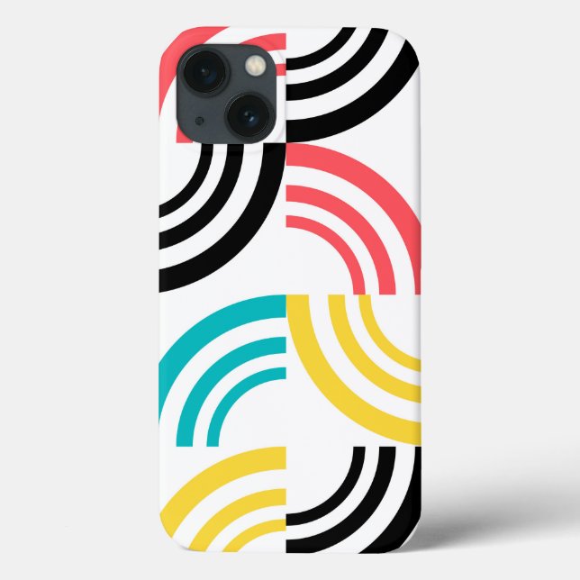 Colourful, modern, fun, cheerful geometric graphic Case-Mate iPhone case (Back)