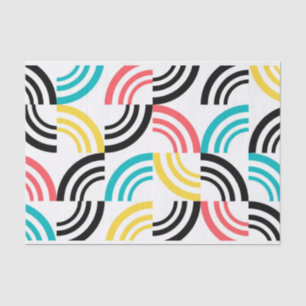 Colourful, modern, fun, cheerful geometric graphic tissue paper