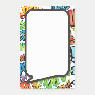 Colourful Modern Fun Comic Book Speech Bubble Post-it Notes