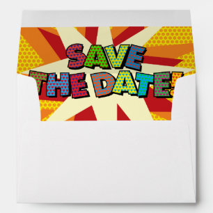 Colourful Modern Fun Save the Date Envelope