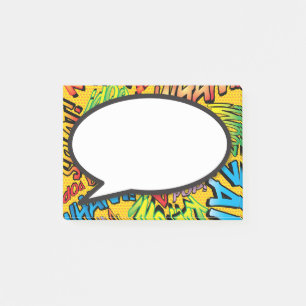 Colourful Modern Fun Speech Bubble Comic Book Post-it Notes