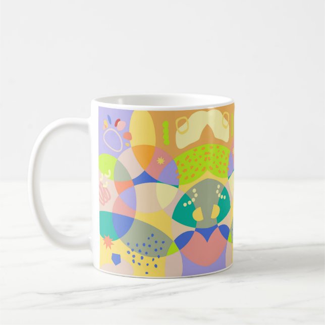  Colourful Modern Geometric Abstract Mug (Left)