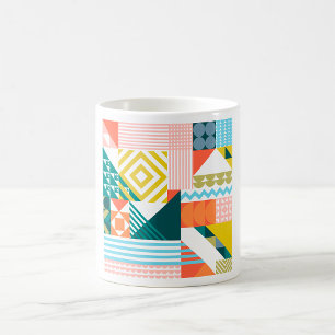 Colourful Modern Geometric Abstract Pattern  Coffee Mug