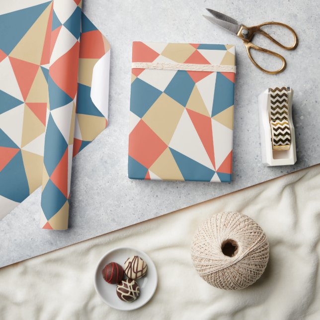 Colourful Modern Geometric Abstract Pattern Wrapping Paper (Crafts)