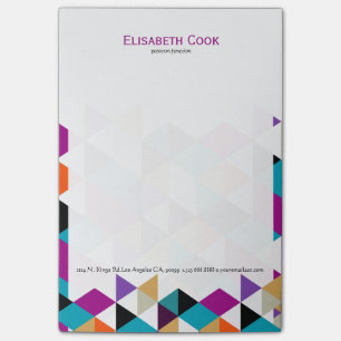 Colourful Modern Geometric Abstract Triangles 2 Post-it Notes